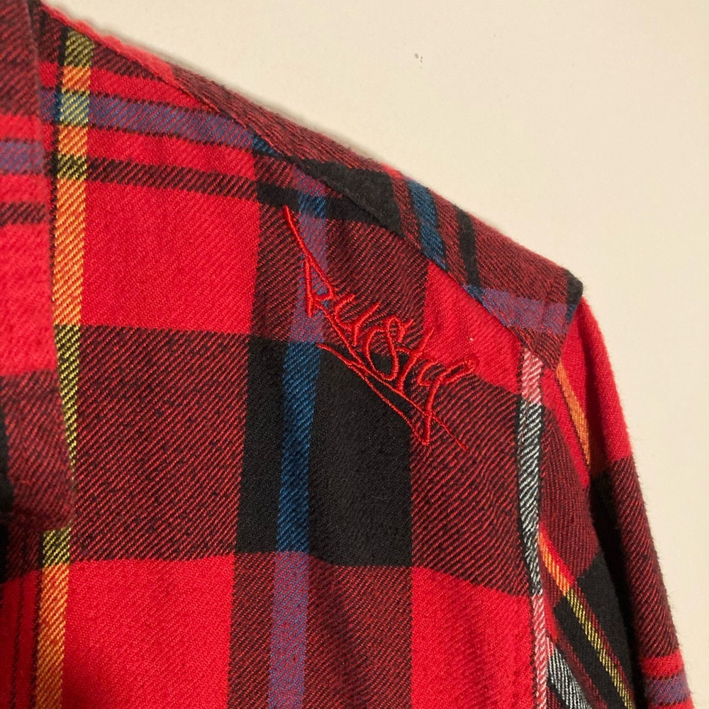 Rusty Medium Long Sleeve Button-Up Flannel Shirt - Picture 3 of 5